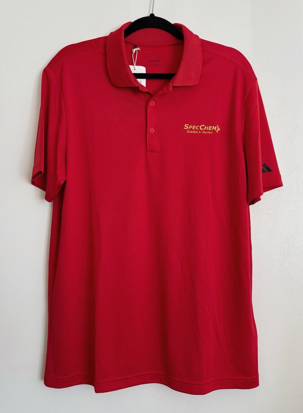 Red Men's Adidas Performance Polo Shirt L